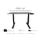 Uncaged Ergonomics Standing Desk, Black, Medium Density Fiberboard RU2bbkMDF48 - alternate 7
